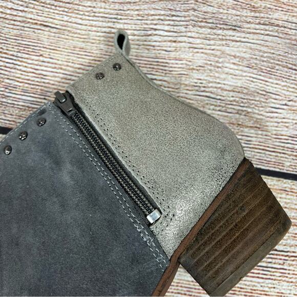 Diba True Short Order Suede Ankle Boots in Charcoal Pewter Size 8 Boho Western - Picture 7 of 13